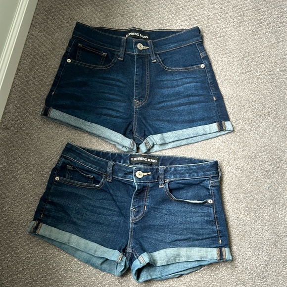 2 pairs Express jean shorts size 4 - Picture 1 of 4